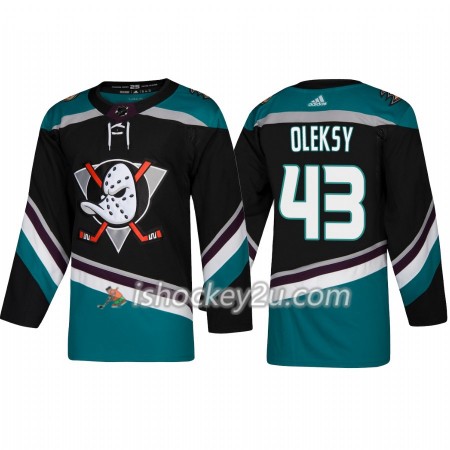 Mænd NHL Anaheim Ducks Trøje Steve Oleksy 43 Adidas 2018-19 Alternate Authentic